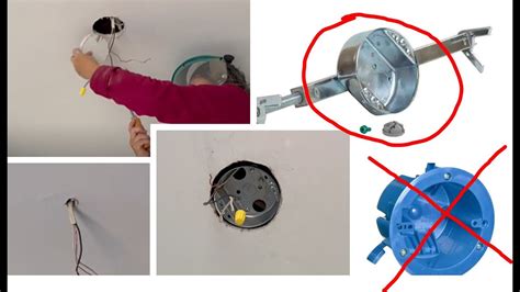 ceiling electrical junction box installation|convert ceiling box to outlet.